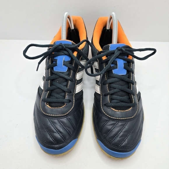 Adidas | Super Sala navy leather sporty Blokecore soccer sneakers | WMS 9 - Picture 3 of 12